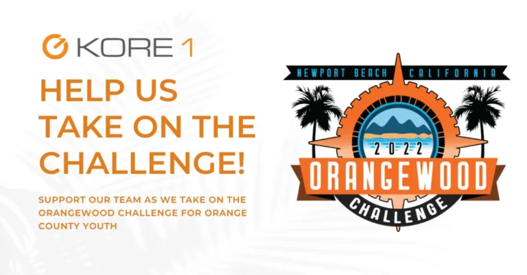 KORE1 gives back through partnership with Orangewood Children's Foundation — community challenge campaign