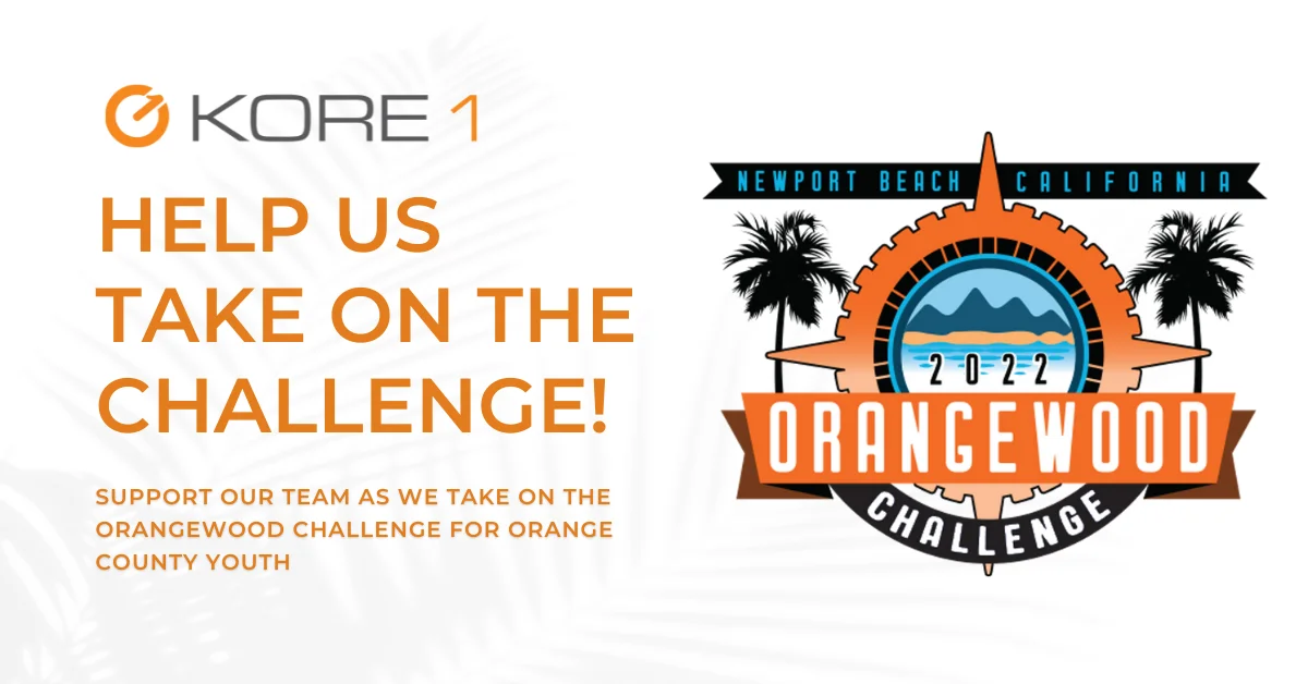 KORE1 gives back through partnership with Orangewood Children's Foundation — community challenge campaign