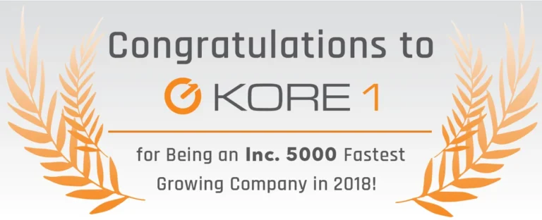 KORE1 named to Inc 5000 fastest growing companies in America — 2018 congratulations announcement