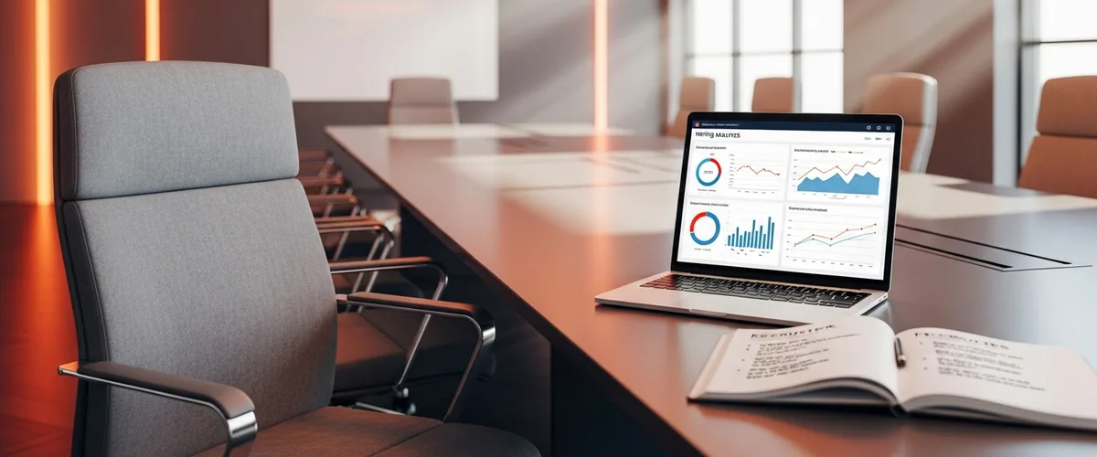 Corporate boardroom with hiring analytics dashboards showing the gap between AI recruiting promises and actual performance