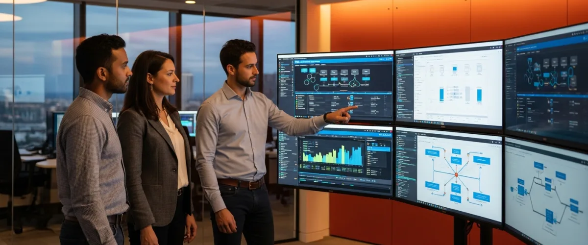 Best DevOps staffing companies 2026 - team of DevOps engineers collaborating in cloud operations center