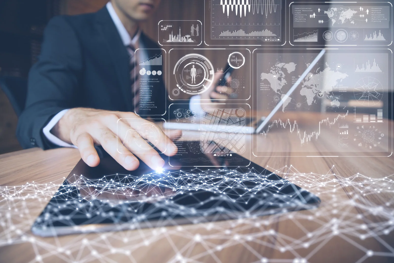 Artificial intelligence and machine learning concept visualization — KORE1 AI and ML engineer staffing solutions for technology companies