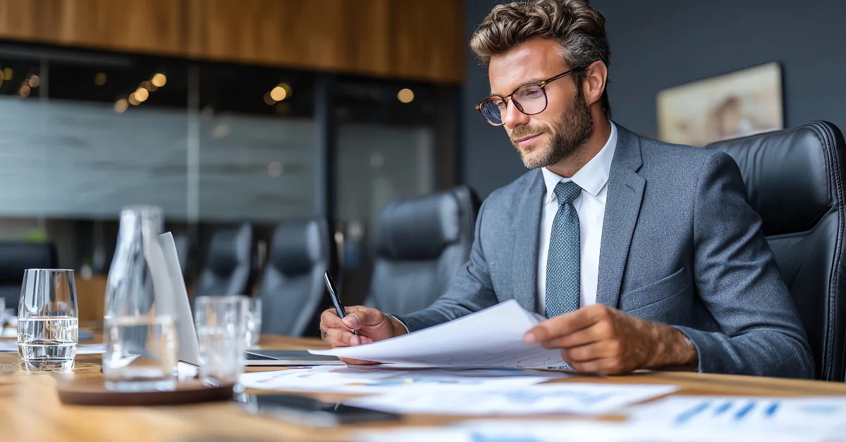 CFO presenting financial strategy to executive leadership team, fractional CFO advisory services