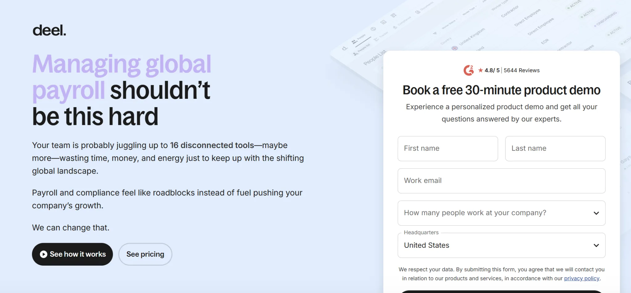 Deel global hiring and EOR platform