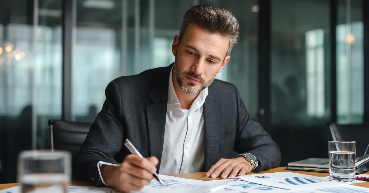 Founder discussing financial strategy with fractional CFO, strategic financial leadership for growing companies