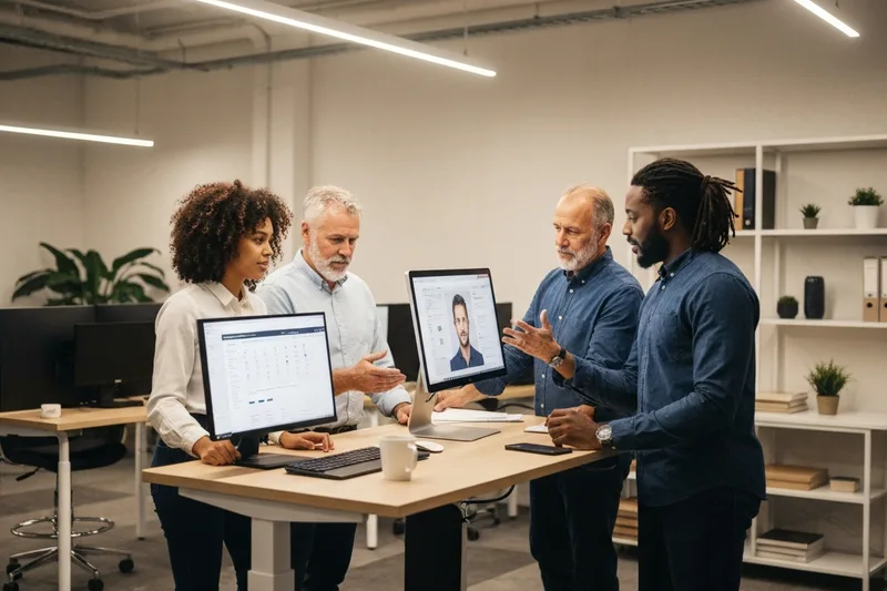 KORE1 technology staffing team collaborating on executive placement strategy