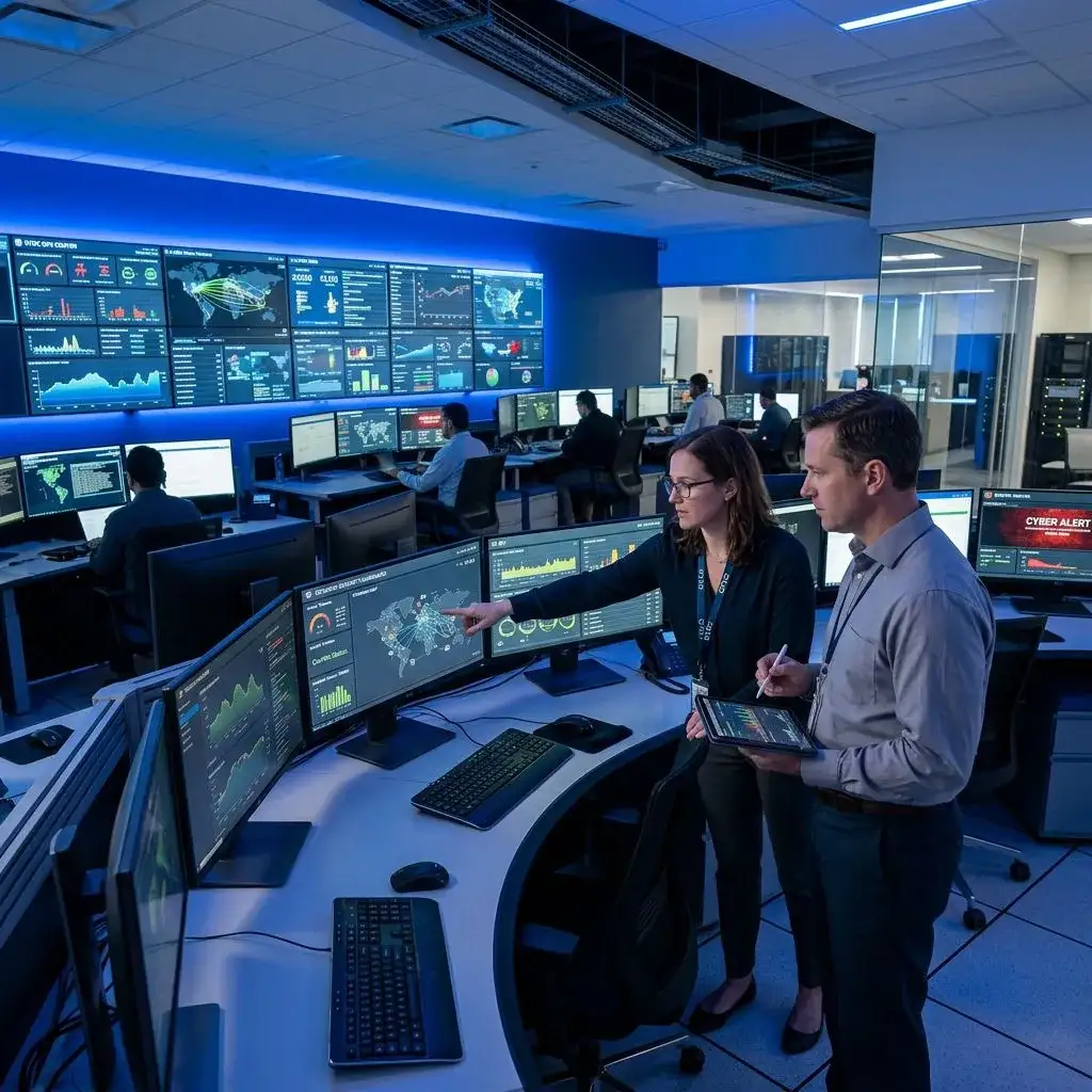 Government IT staffing agency professionals working in secure federal technology environment