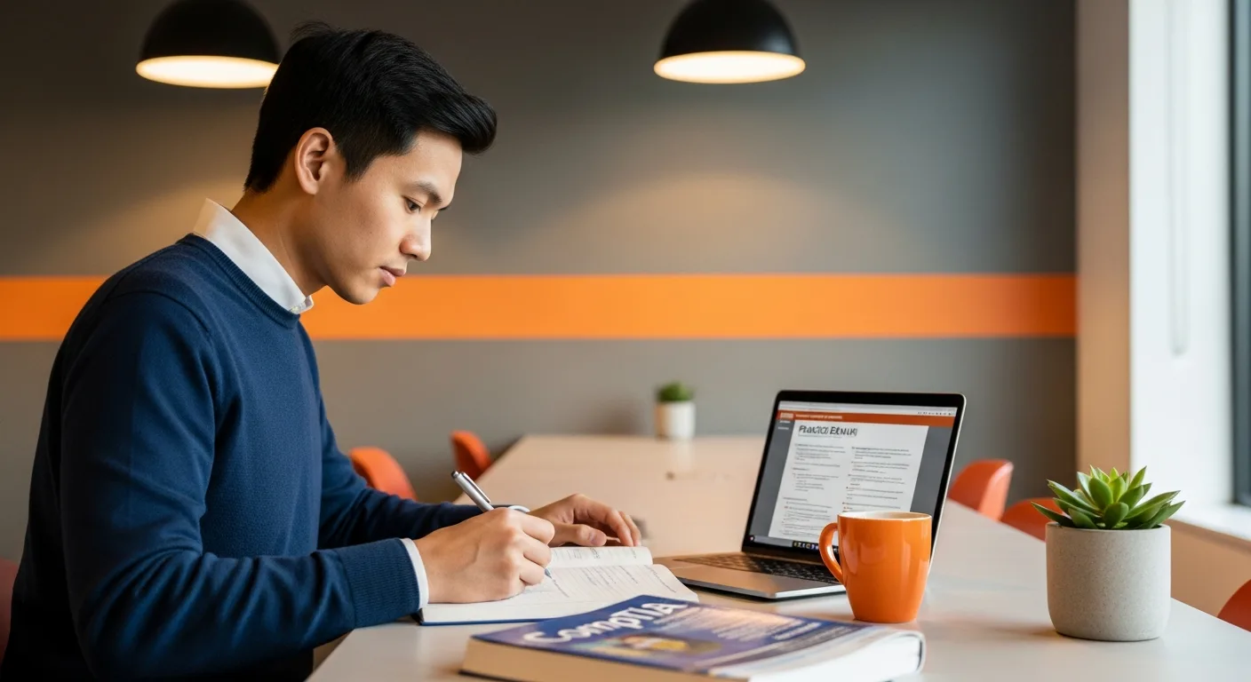 IT professional studying for CompTIA certification to advance from help desk technician role