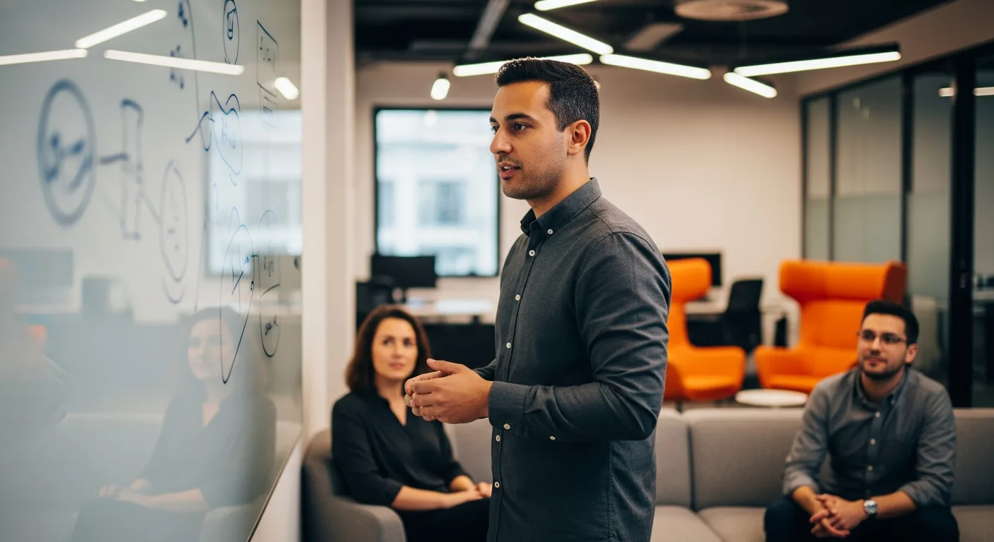 hire python developers discussing requirements at whiteboard