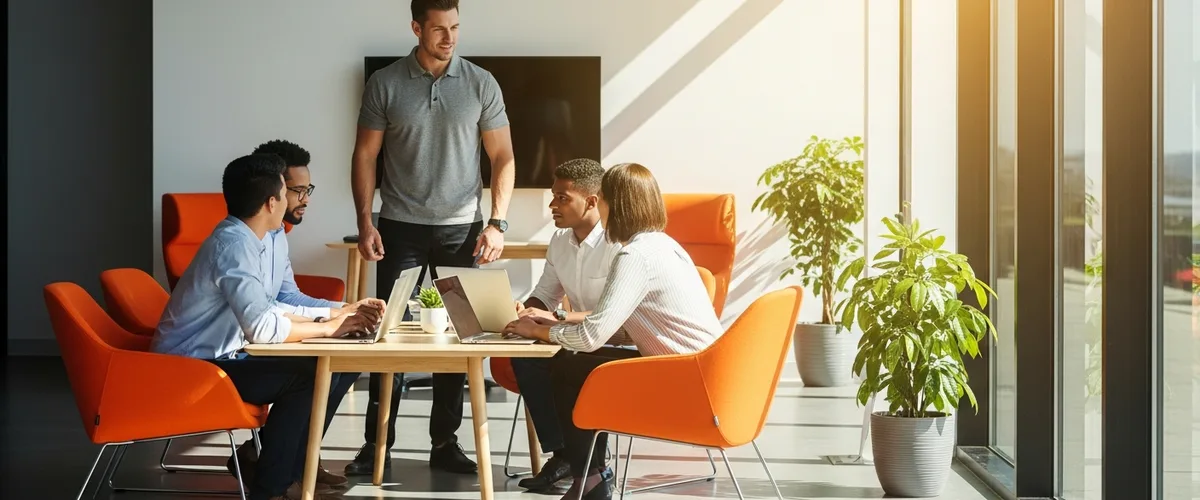 IT project manager salary guide 2026 - project manager leading team standup in modern California tech office