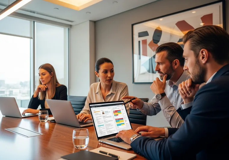 KORE1 recruiters reviewing IT candidate profiles for Boston employers