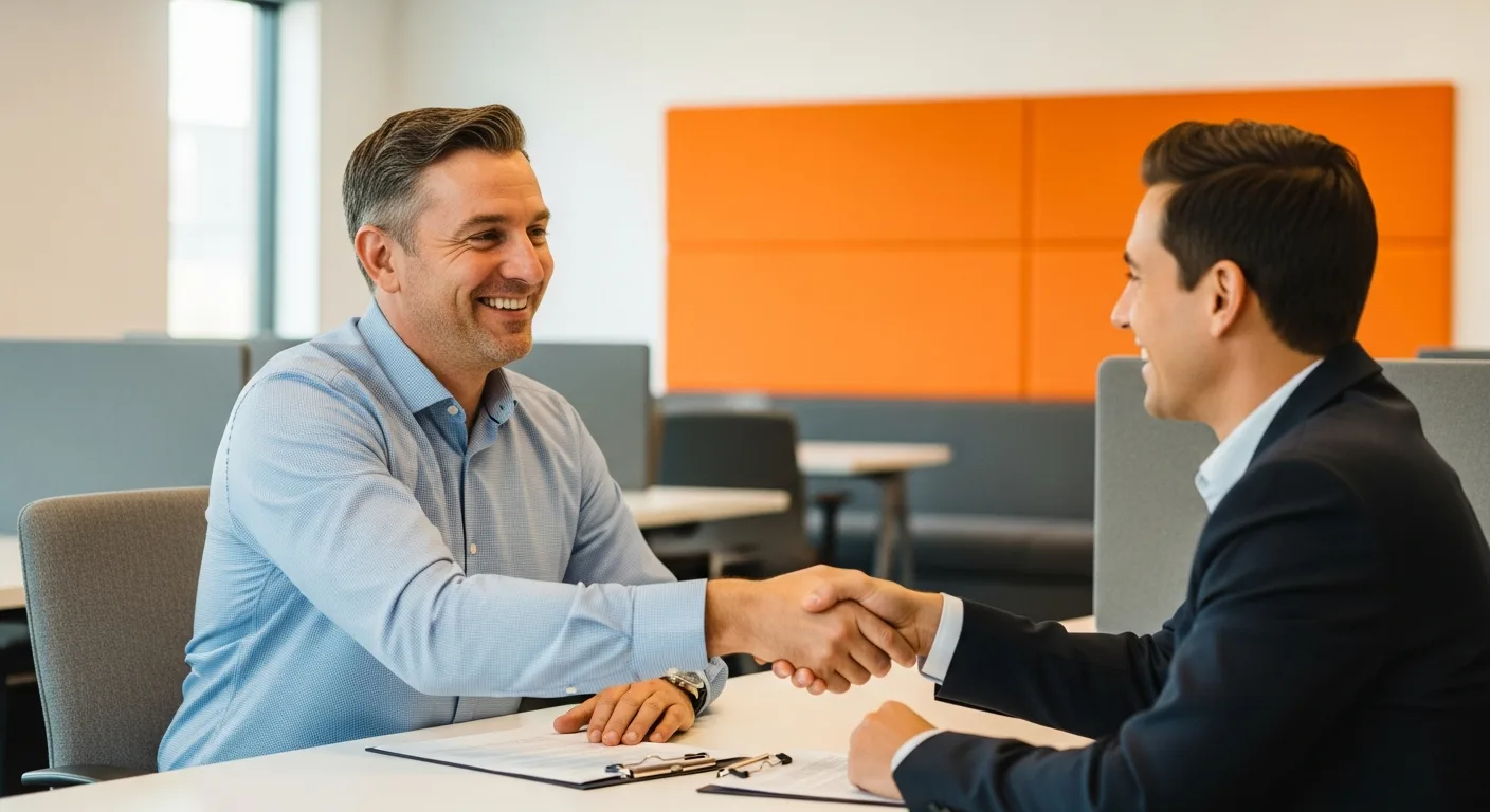 Small business owner meeting with payroll outsourcing consultant