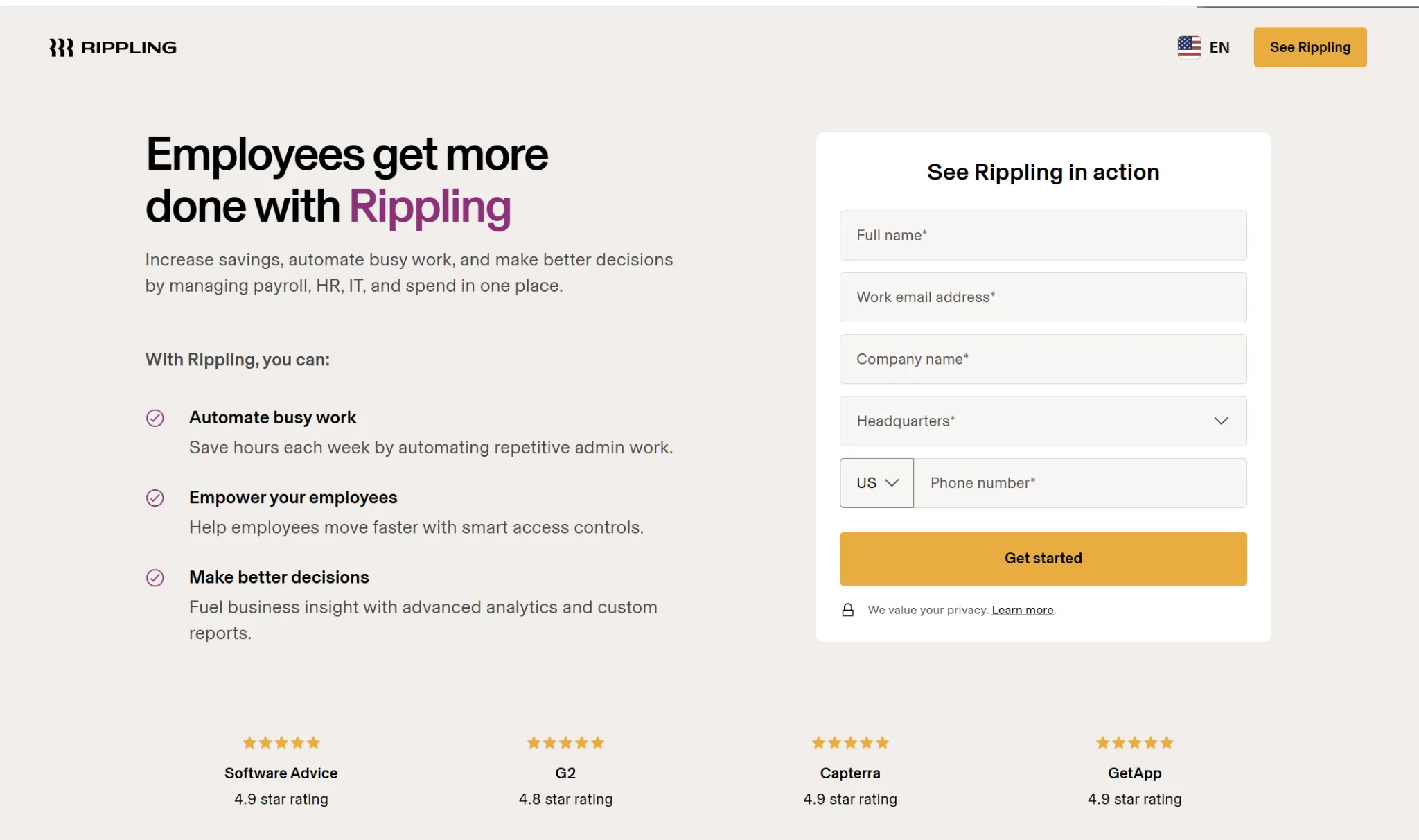Rippling all-in-one workforce platform