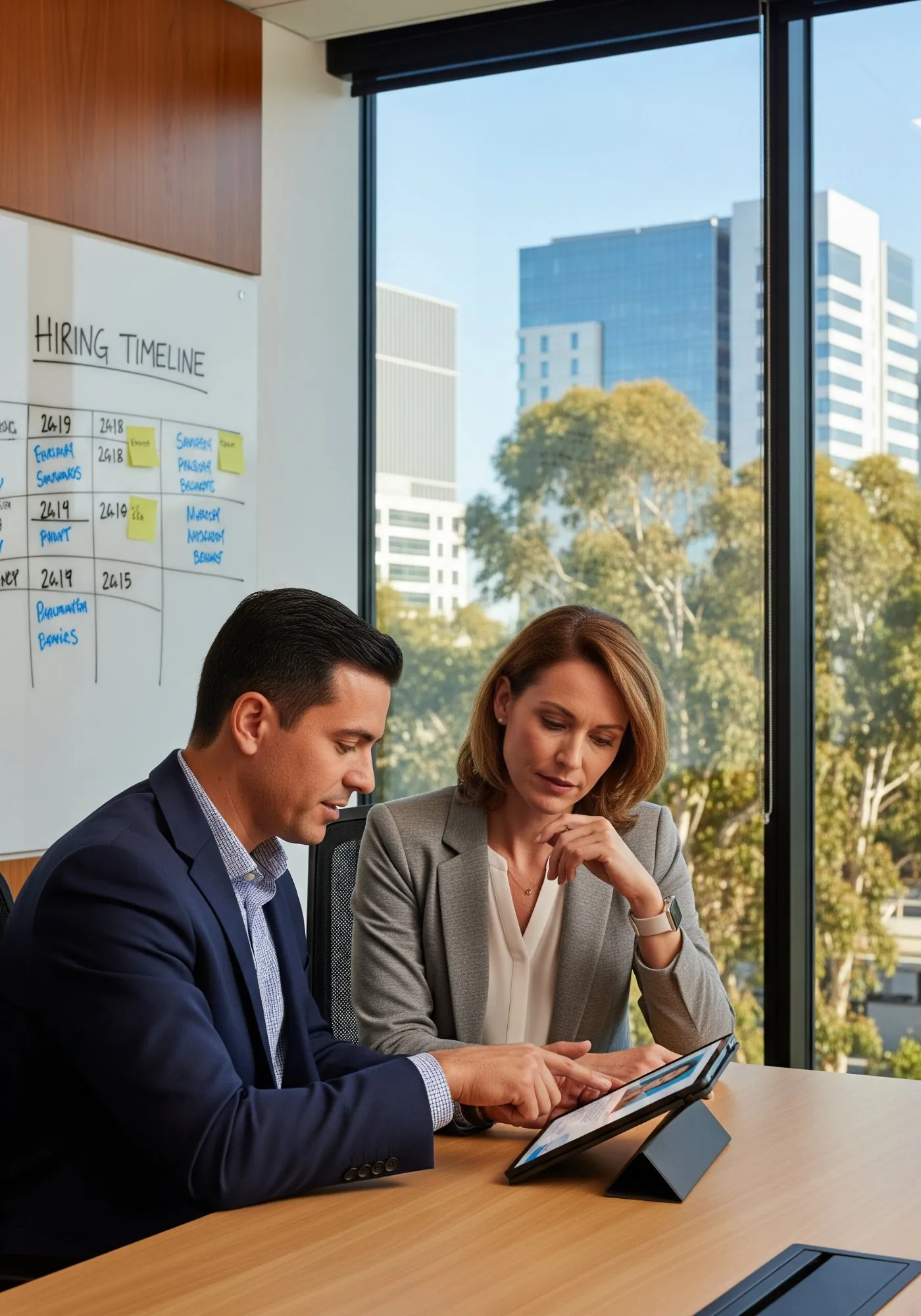 Hiring manager and IT recruiter evaluating candidates for a San Diego technology role