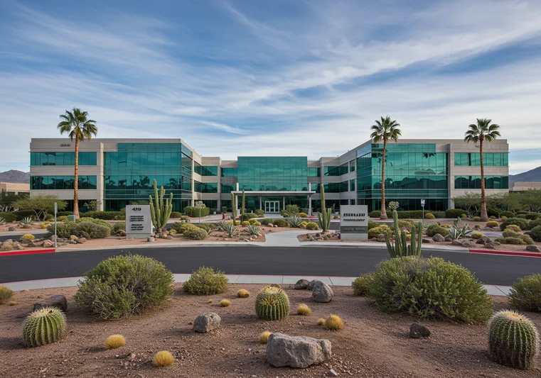 Modern technology campus and business district in the Phoenix metropolitan area