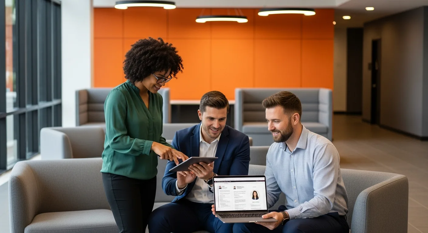 IT staffing team reviewing resumes from displaced tech workers during 2026 talent surplus