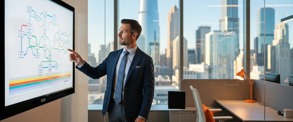 What is a fractional CTO, technology leader reviewing strategy roadmap in modern office