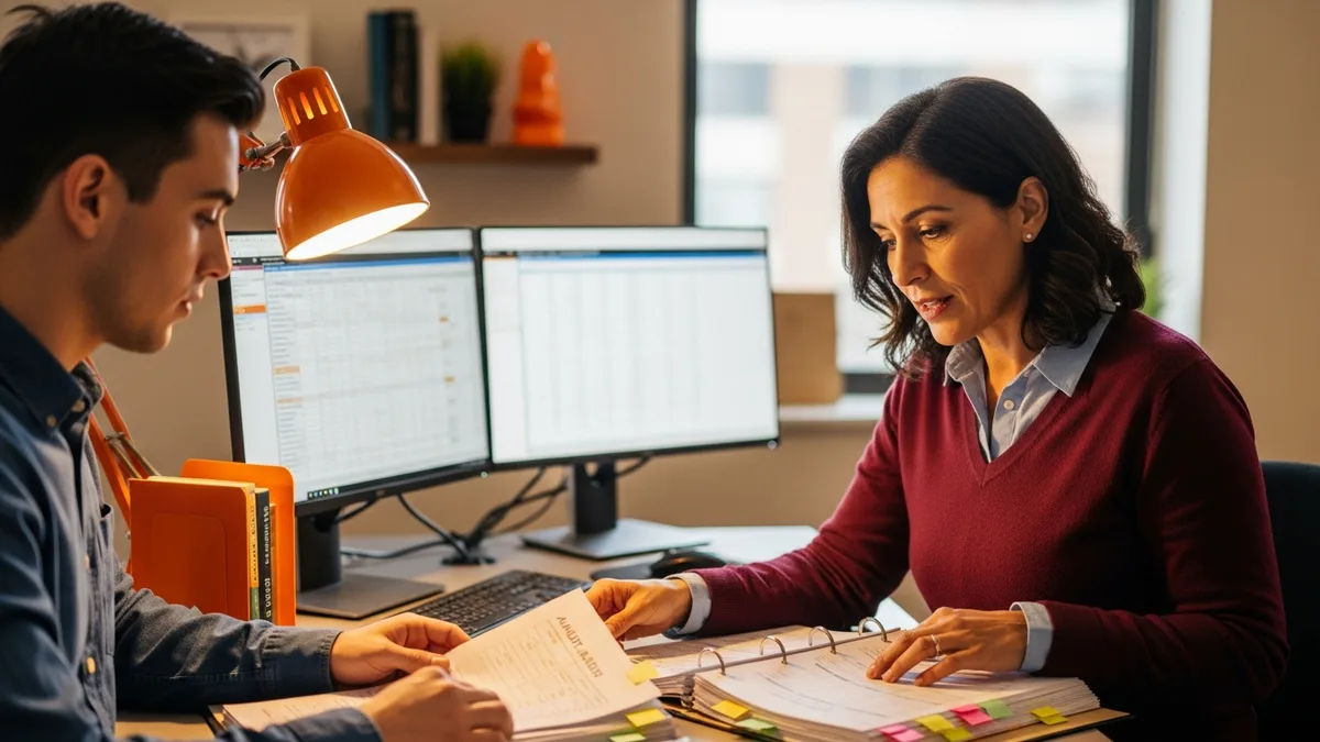 Audit lead sourced through an accounting staffing agency preparing the PBC schedule