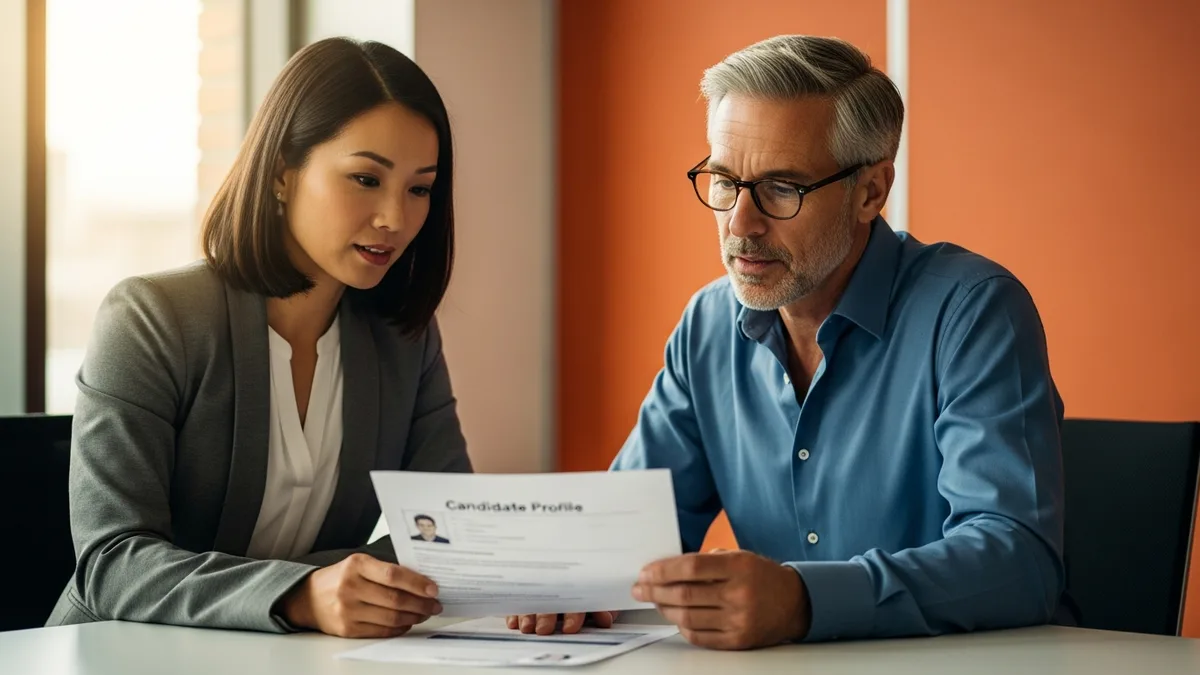 Accounting staffing agency recruiter on an intake call with a finance hiring manager