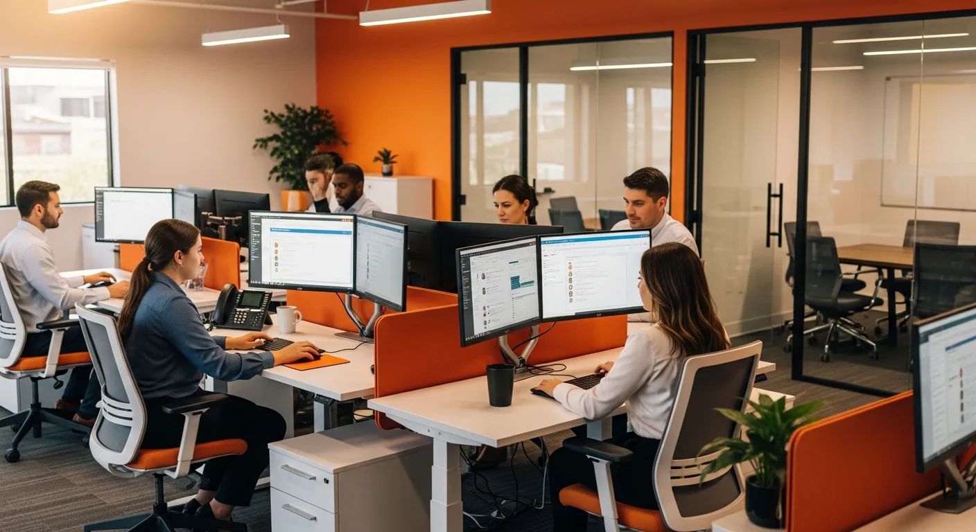 KORE1 IT staffing agency recruiting office with team of technology recruiters