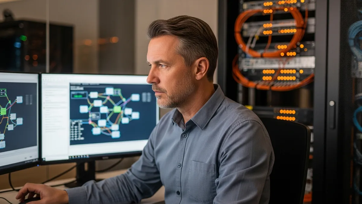 Senior network engineer at workstation after Cisco layoffs 2026