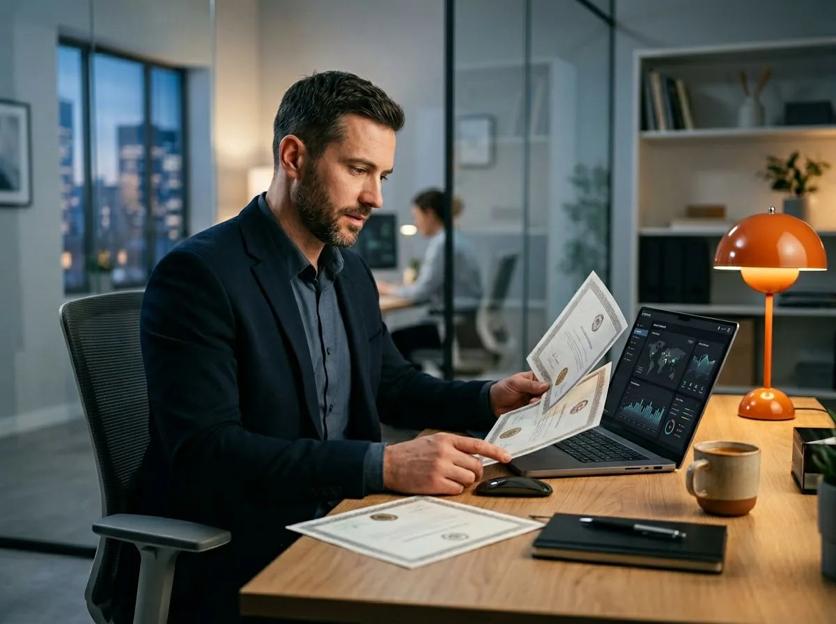 KORE1 recruiter evaluating CISO candidate credentials and certifications