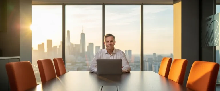 CTO salary guide 2026 senior technology executive in boardroom with city skyline