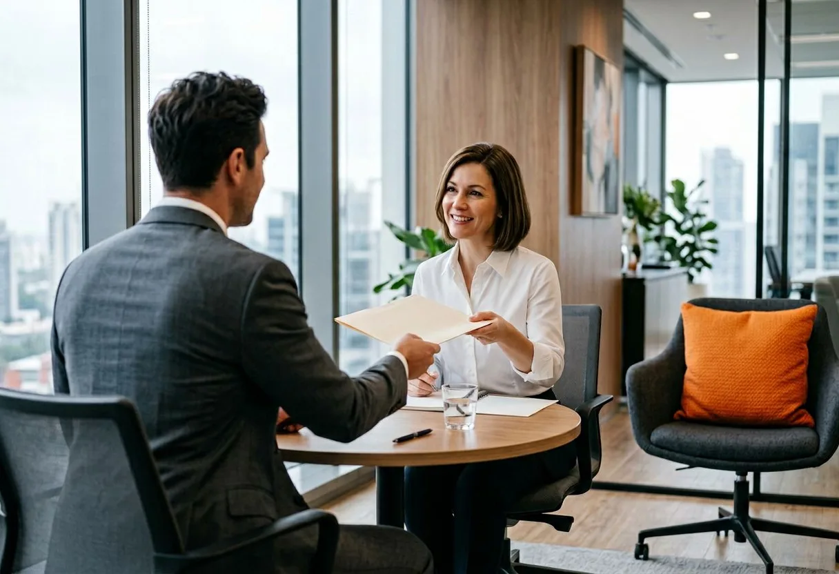 KORE1 recruiter meeting with CIO about enterprise architect staffing needs