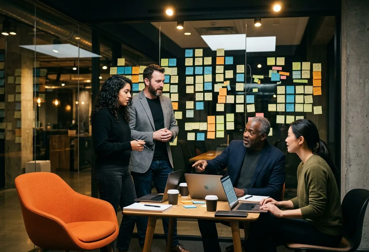 Enterprise architecture team collaborating on transformation program strategy