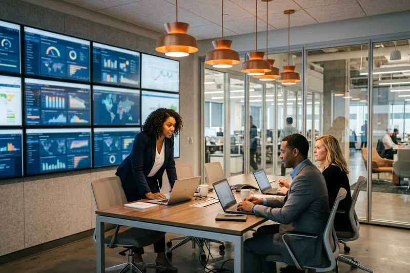 Enterprise staffing program team coordinating a multi-site contingent workforce rollout across IT and operations