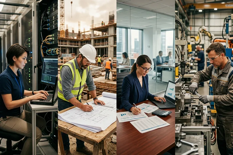 Enterprise staffing professionals across IT, engineering, finance, and skilled trades supporting a single client program