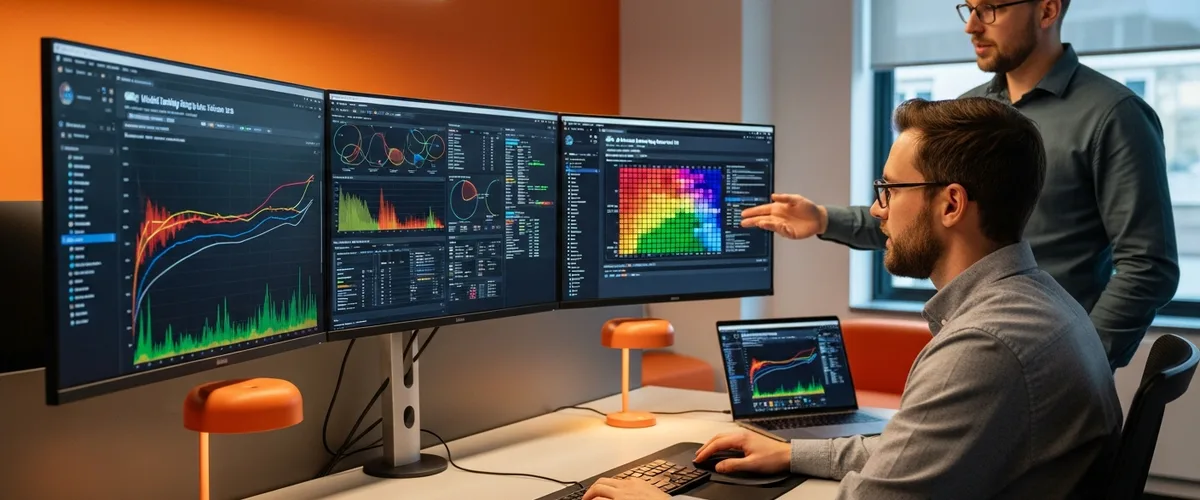 AI/ML engineer interview questions 2026 guide featured image with engineers reviewing model training dashboards