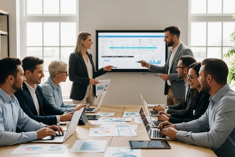 KORE1 recruiting team discussing fintech talent placement strategy in modern office