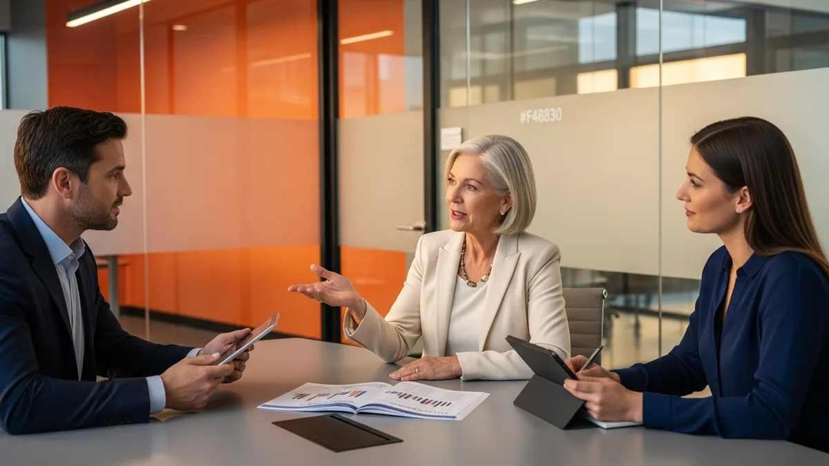 Strategy session mapping out a fractional COO 90-day plan