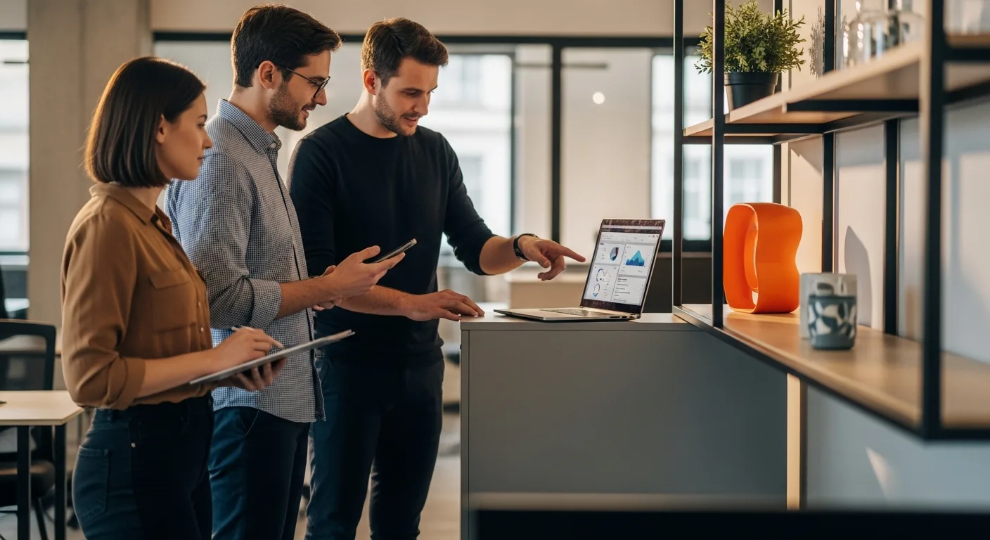 Startup engineering team standup meeting with fractional engineering leader