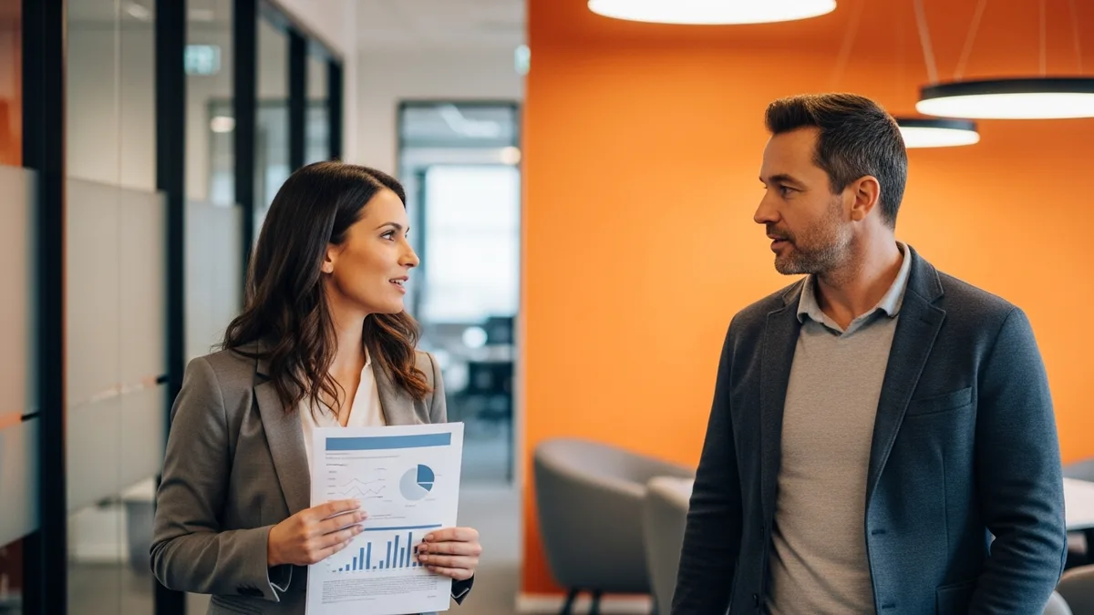 Recruiter walking a hiring manager through 2026 data scientist salary benchmarks before an offer