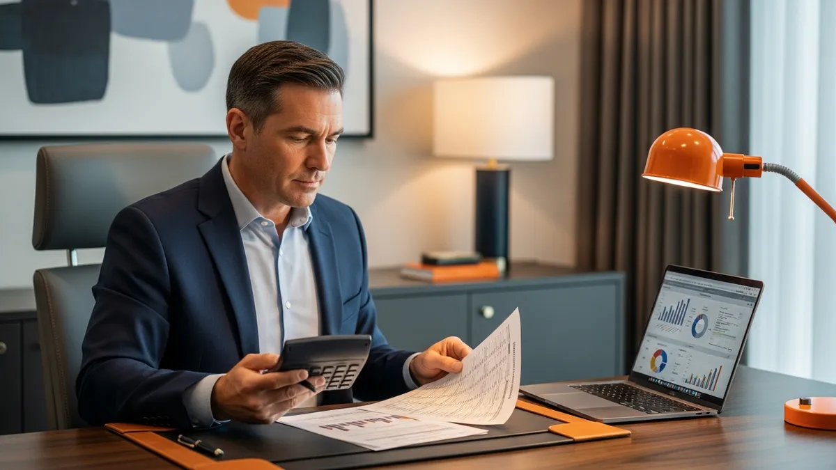 Outsourced payroll service team managing client payroll operations from multiple workstations in modern office