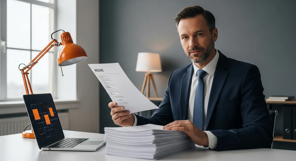 Hiring manager reviewing resume submittals from a tech staffing firm