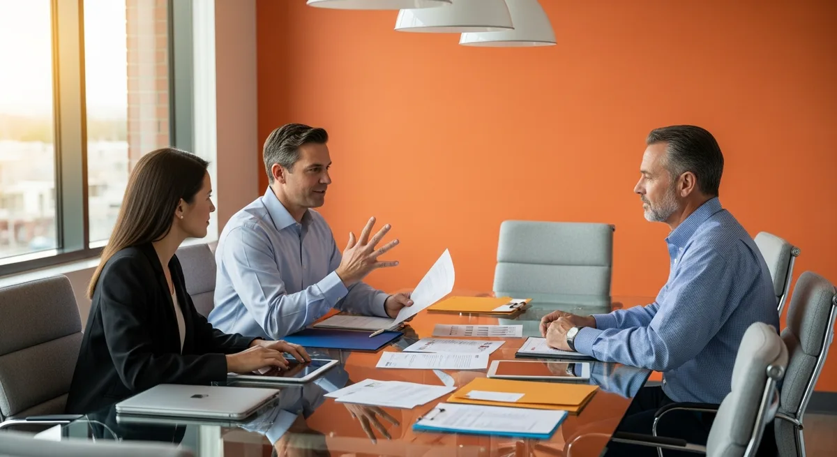 Tech leadership team comparing Insight Global alternatives around a conference table