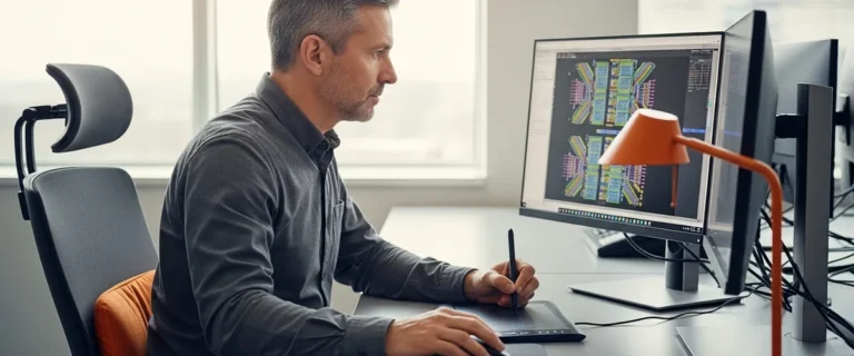 Intel layoffs 2026 displaced chip talent featured image - senior chip designer at workstation