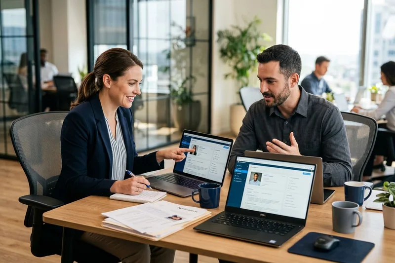 KORE1 recruiters reviewing IT candidate profiles for Austin employers