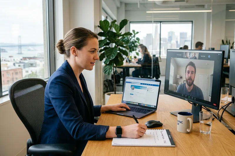 KORE1 technical recruiter reviewing candidate profiles for San Francisco IT roles