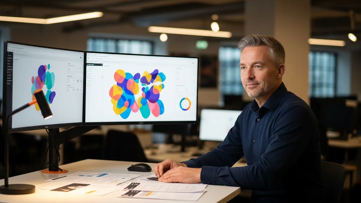 Senior NetSuite ERP consultant at workstation reviewing open roles after Oracle March 2026 layoffs