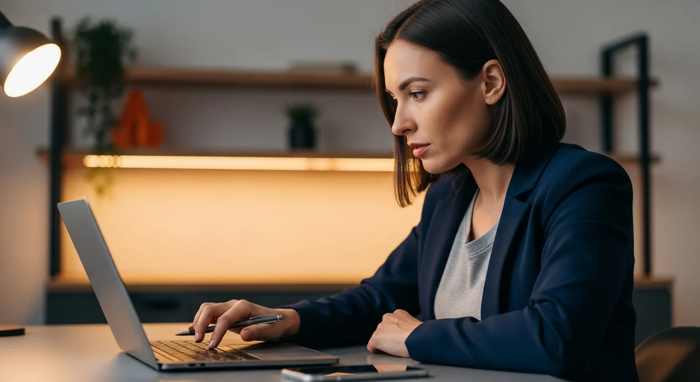 Software engineer updating resume on laptop after Oracle 2026 layoffs