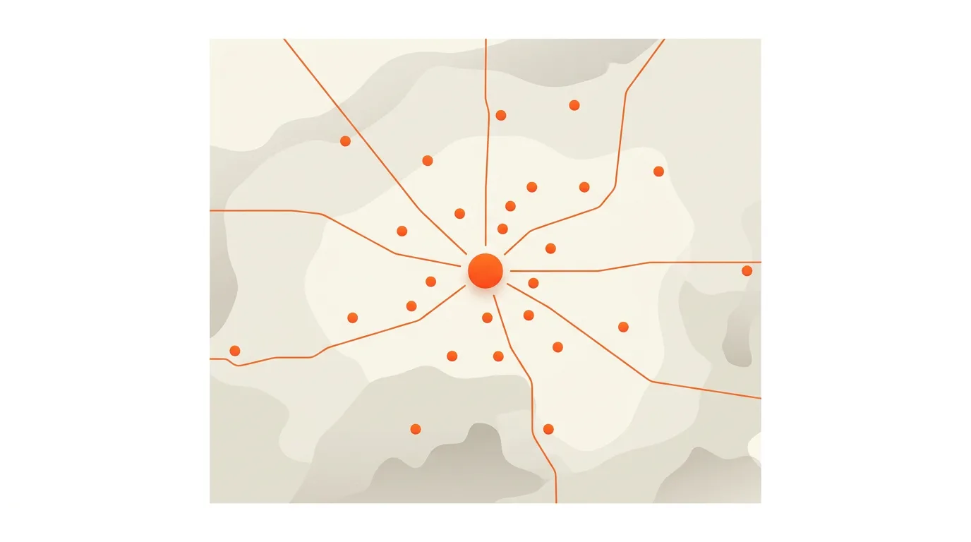 Stylized map of Central Indiana submarkets including Carmel Fishers Zionsville Greenwood and downtown Indianapolis