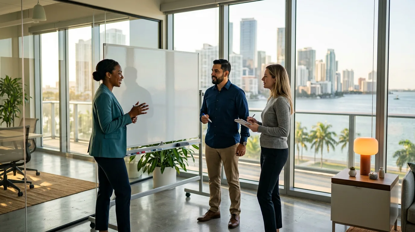 Modern Miami office where KORE1 places IT, engineering, and finance professionals