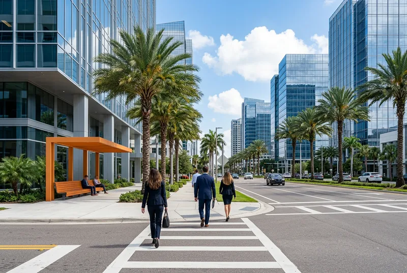 Westshore business district in Tampa where KORE1 staffs technology and finance roles