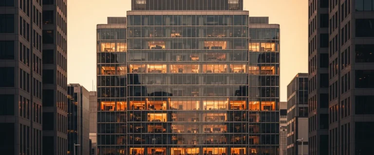 Top fintech companies hiring in 2026 - modern financial technology office skyline at golden hour