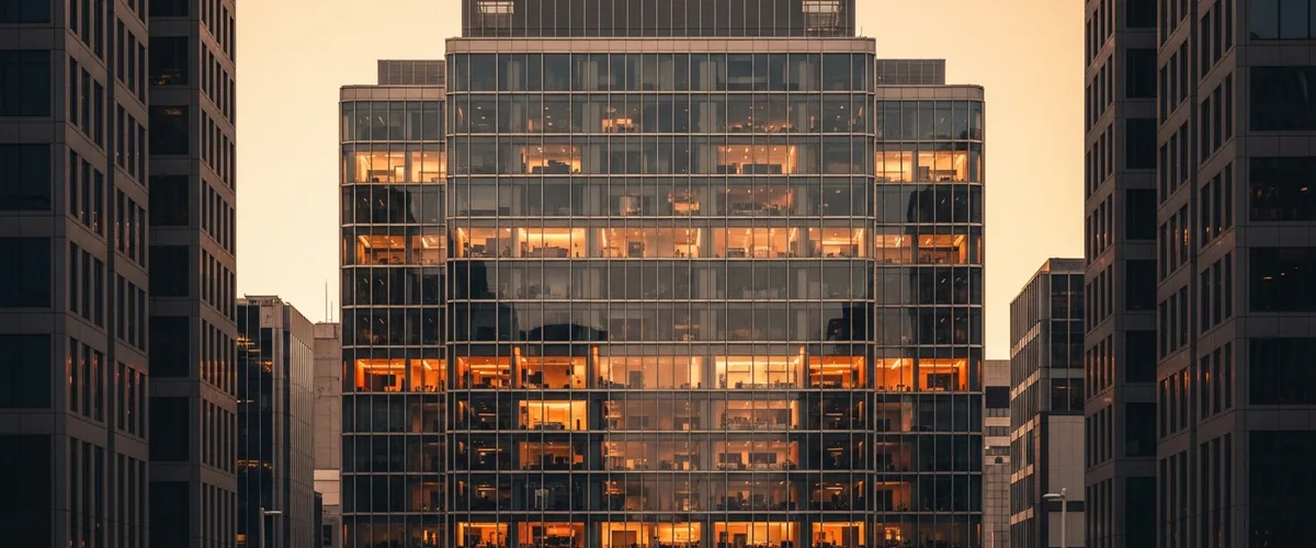 Top fintech companies hiring in 2026 - modern financial technology office skyline at golden hour