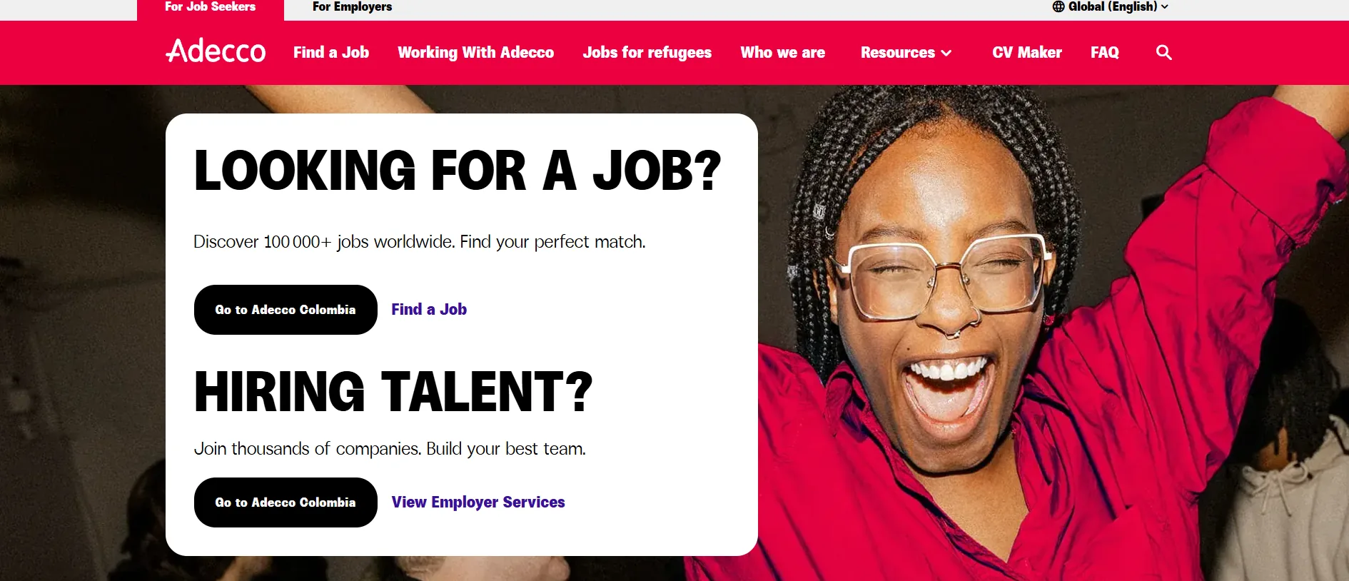 Adecco homepage for general staffing and workforce solutions in Los Angeles